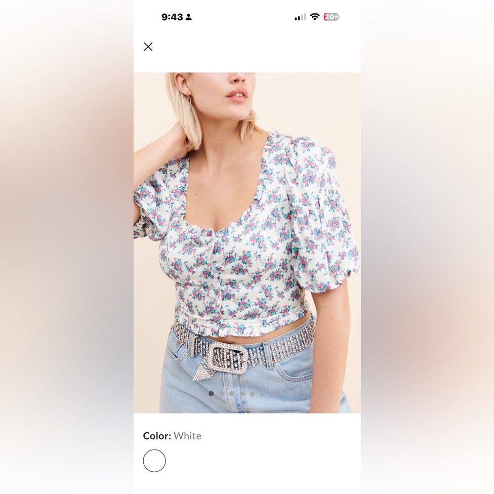 For Love and Lemons Taggart crop top